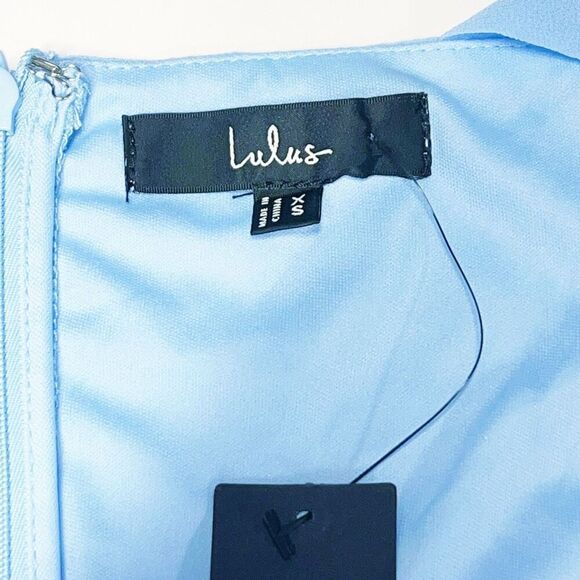 Lulus Remarkable Arrival Powder Blue Sleeveless Maxi Dress Size XS NWT - Picture 9 of 11